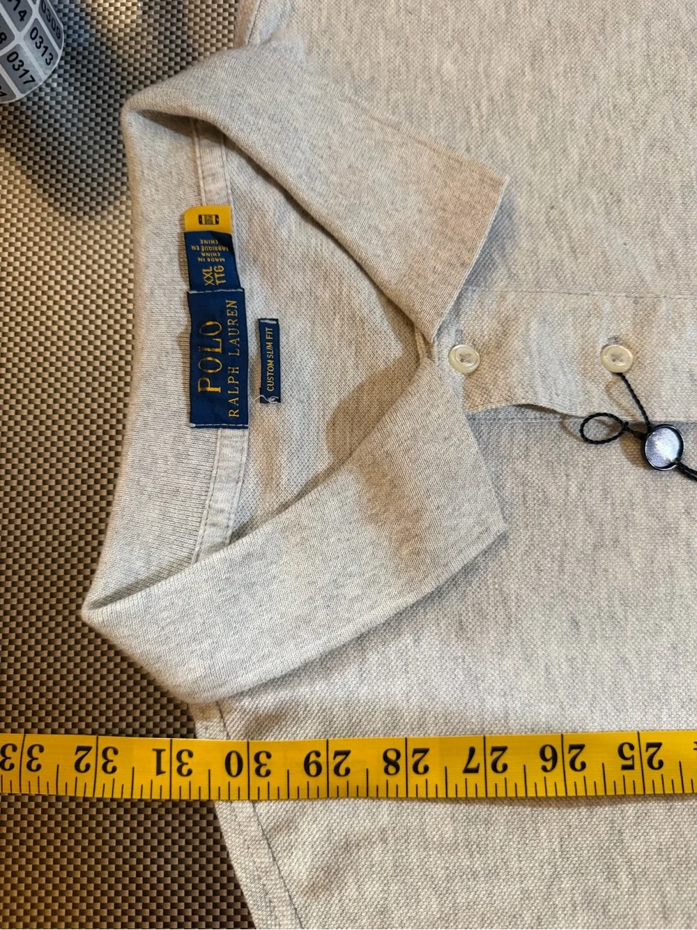 NWOT Ralph Lauren Men’s Light Gray Mesh Polo with Embroidered Pony size XXL